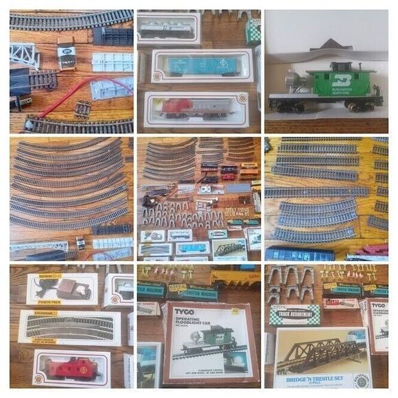 Vintage HO Scale Bachmann Train Set Lot Cars, Track, Transformer & More - Picture 1 of 8